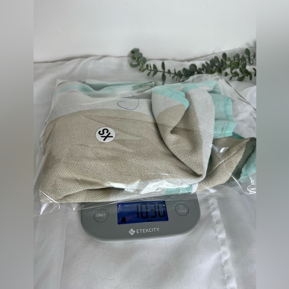 Soft Surroundings Sweater Womens XS Nina Aqua Marble Tunic Double Knit Com - Picture 13 of 13